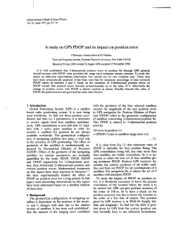 A study on GPS PDOP and its impact on position error