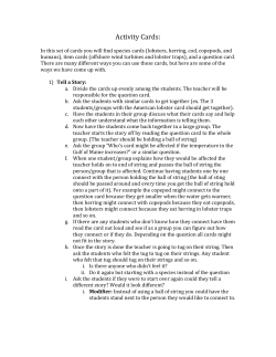 Activity Cards: In this set of cards you will find species cards