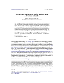 Research and development, profits, and firm value