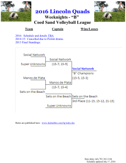 6 Week Tournament