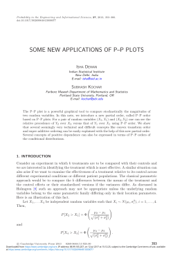 some new applications of p–p plots