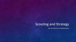 Scouting and Strategy
