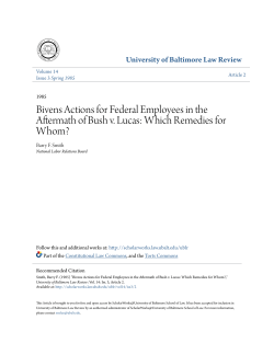 Bivens Actions for Federal Employees in the