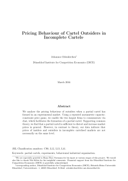 Pricing Behaviour of Cartel Outsiders in