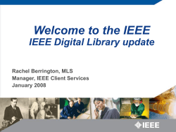 Upcoming IEEE Journals for 2008