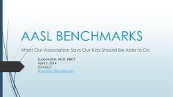 aasl benchmarks - West Virginia Library Association