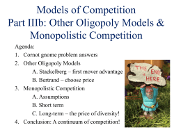 Same as perfect competition!