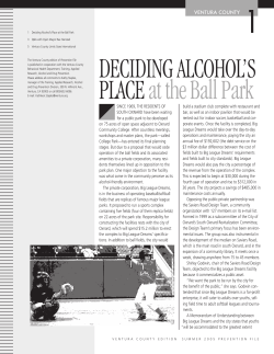 DECIDING ALCOHOL`S PLACE at the Ball Park
