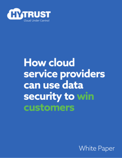 How cloud service providers can use data security to win
