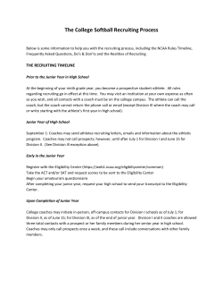 The College Softball Recruiting Process