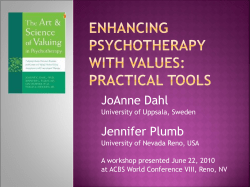 Enhancing Psychotherapy with Values