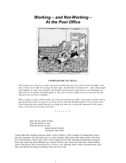 and Not-Working &ndash; At the Post Office