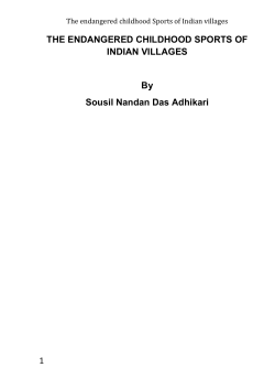 The endangered childhood Sports of Indian villages