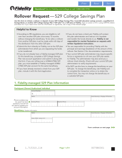 Rollover Request &mdash; 529 College Savings Plan