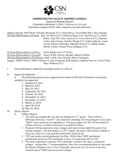 ADMINISTRATIVE FACULTY ASSEMBLY GENERAL