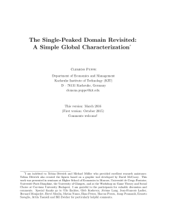 The Single-Peaked Domain Revisited: A Simple Global