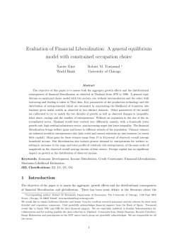 Evaluation of Financial Liberalization: A general equilibrium model