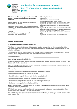Application Form Part C3 - Natural Resources Wales
