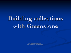 Building collections with Greenstone