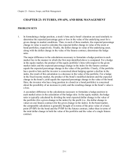 CHAPTER 23: FUTURES, SWAPS, AND RISK MANAGEMENT
