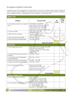 Ecological Footprint Calculator