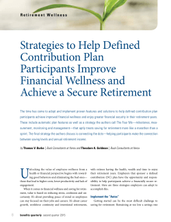 Strategies to Help Defined Contribution Plan Participants