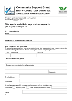 Application form - Wycombe District Council