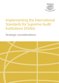 Implementing the International Standards for Supreme Audit