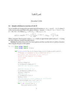 Sample solutions to exercises of Lab 15