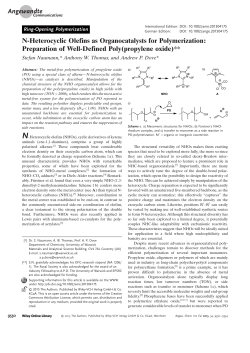 Preparation of WellDefined Poly(propylene oxide)