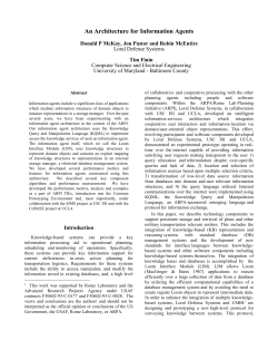 An Architecture for Information Agents