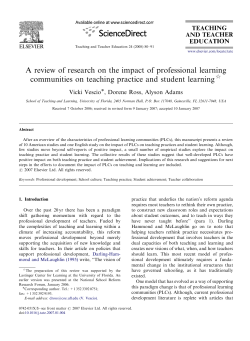 A review of research on the impact of professional