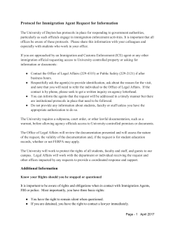 Protocol for Immigration Agent Request for Information