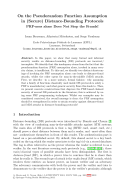 On the Pseudorandom Function Assumption in - Infoscience