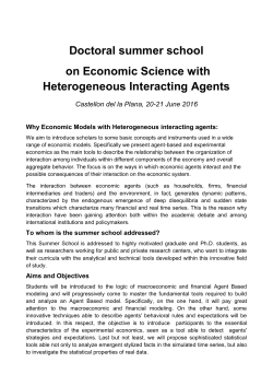 Economic Science with Heterogeneous Interacting Agents