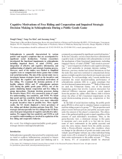 Cognitive Motivations of Free Riding and Cooperation and Impaired