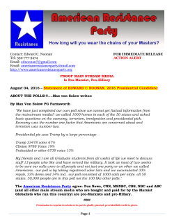 Contact: Edward C. Noonan FOR IMMEDIATE RELEASE Tel: 530