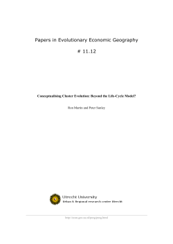 Papers in Evolutionary Economic Geography # 11.12
