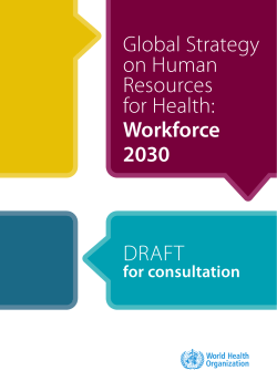 Global Strategy on Human Resources for Health: Workforce 2030