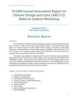 UCCRN Second Assessment Report on Climate Change and Cities