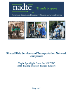 Shared Ride Services and Transportation Network Companies