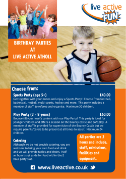 Choose from - Live Active Leisure
