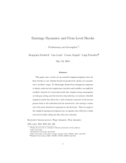 Earnings Dynamics and Firm-Level Shocks