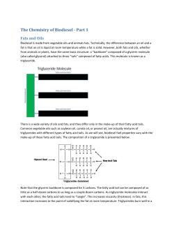The Chemistry of Biodiesel