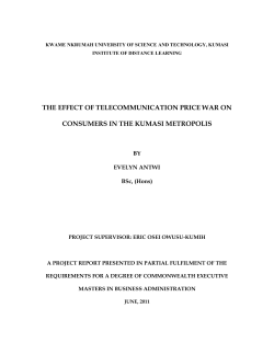 THE EFFECT OF TELECOMMUNICATION PRICE WAR ON