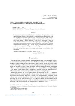 two-person red-and-black games with bet