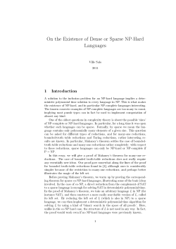 On the Existence of Dense or Sparse NP-Hard Languages