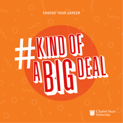 choose your career - Charles Sturt University