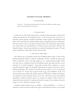 random planar metric