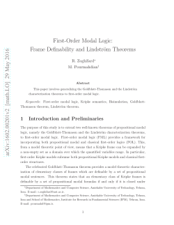 First-Order Modal Logic: Frame Definability and Lindstr\" om Theorems